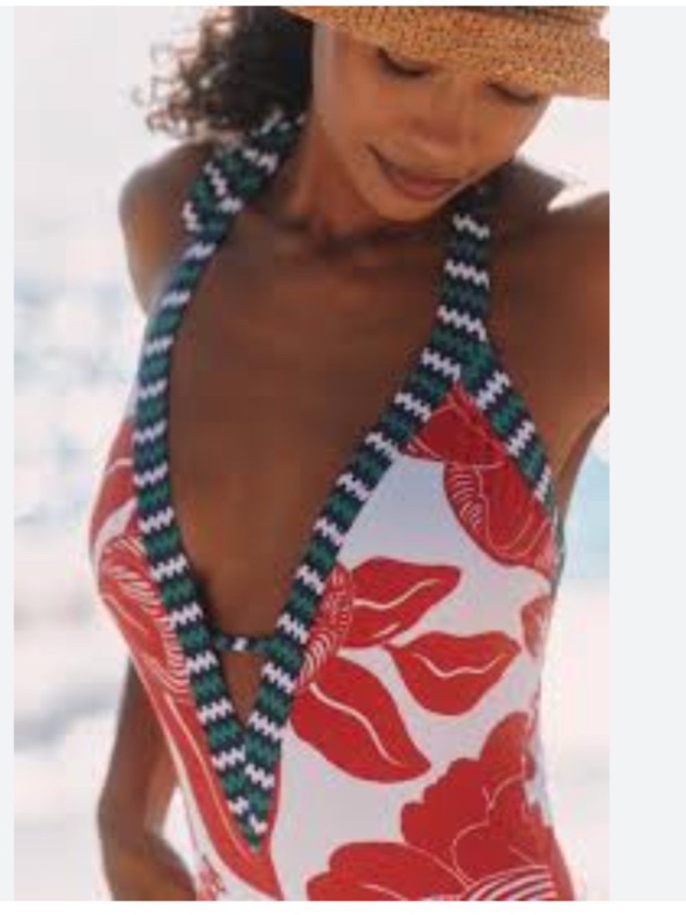 Celandine x Grace Gillespie Marcela plunged one piece swimsuit XL anthropologie - Picture 3 of 7